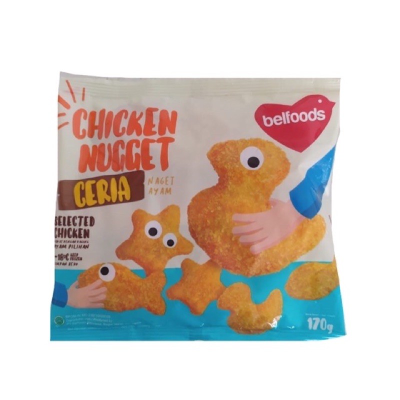 chicken nugget ceria belfoods/ nugget belfoods ceria 170gr/ nugget nuget belfood bebek