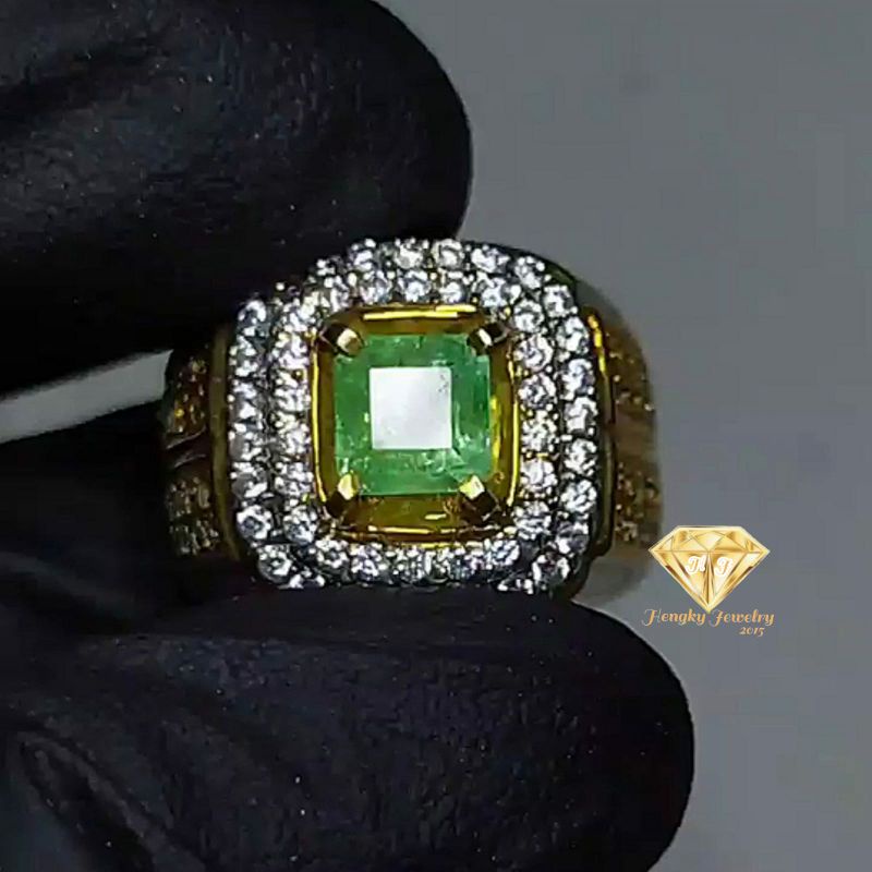 batu zamrud Colombia + memo GRI