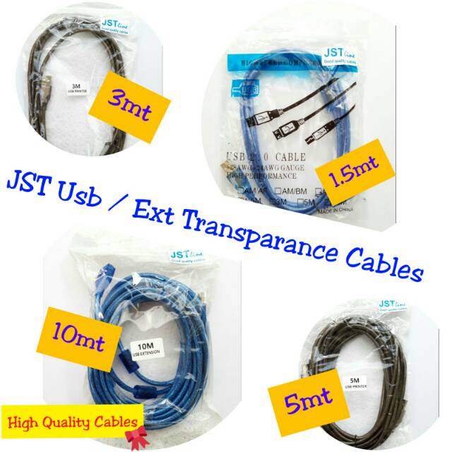 Kabel Usb 2.0 Printer High Quality JST Line 10mt