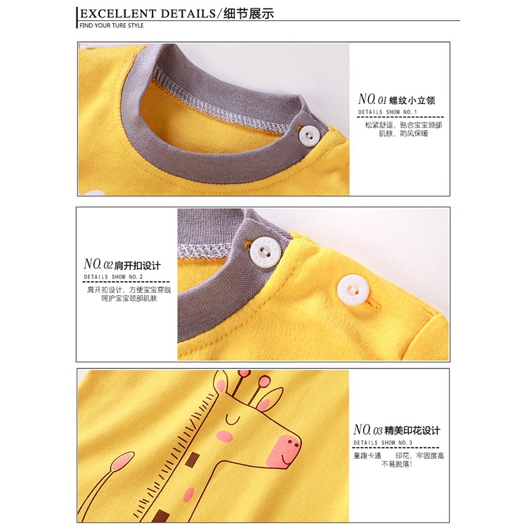 (0Bln-4Thn) COD Baju Tidur Bayi Lengan Panjang / Baju Tidur Anak Lengan Panjang / Piyama Bayi PY20