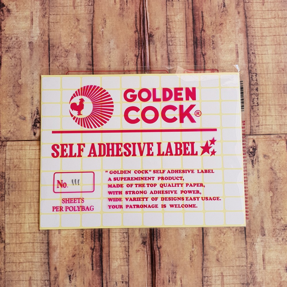 Label Golden Cock No. 111 - Self Adhesive Label 111 - Sticker