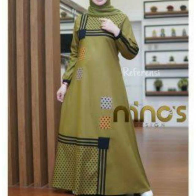 Gamis toyobo ninos polka 002/gamis terlaris/gamis terbaru/gamis tercantik/gamis elfath-1