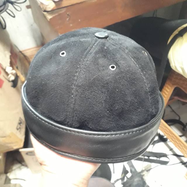 Peci bludru/bhuuk kulit asli domba