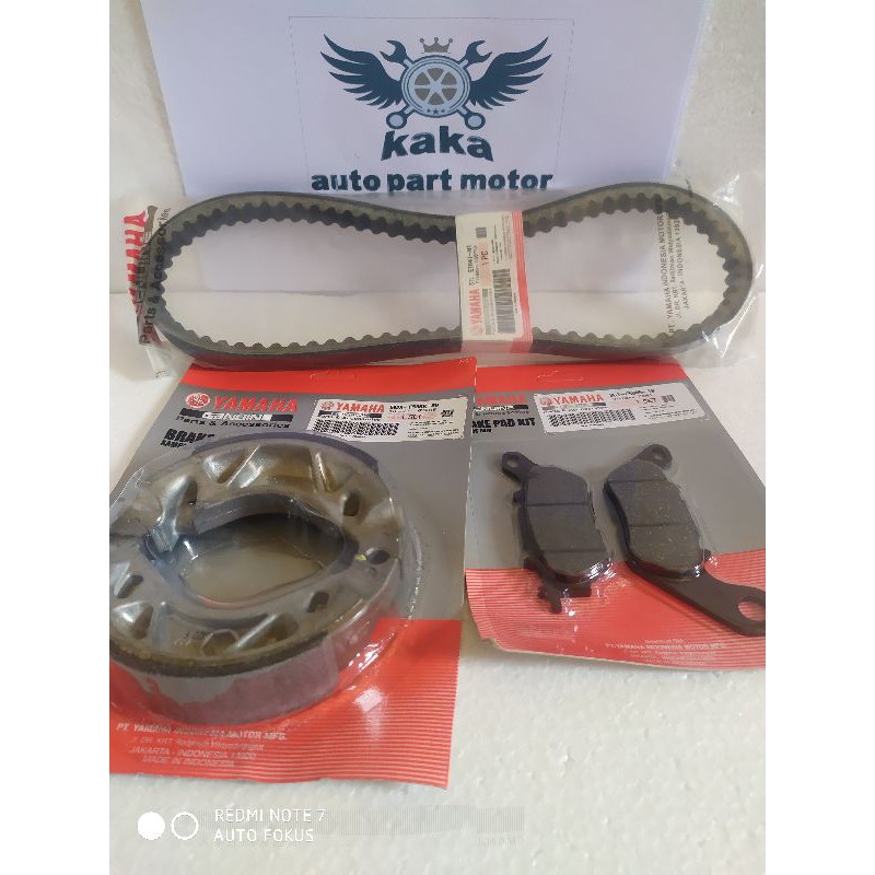 paket vbelt vanbelt kampas rem depan belakang mio. sporti. smile. mio j. xride. fino.finof1(5tl.54p)