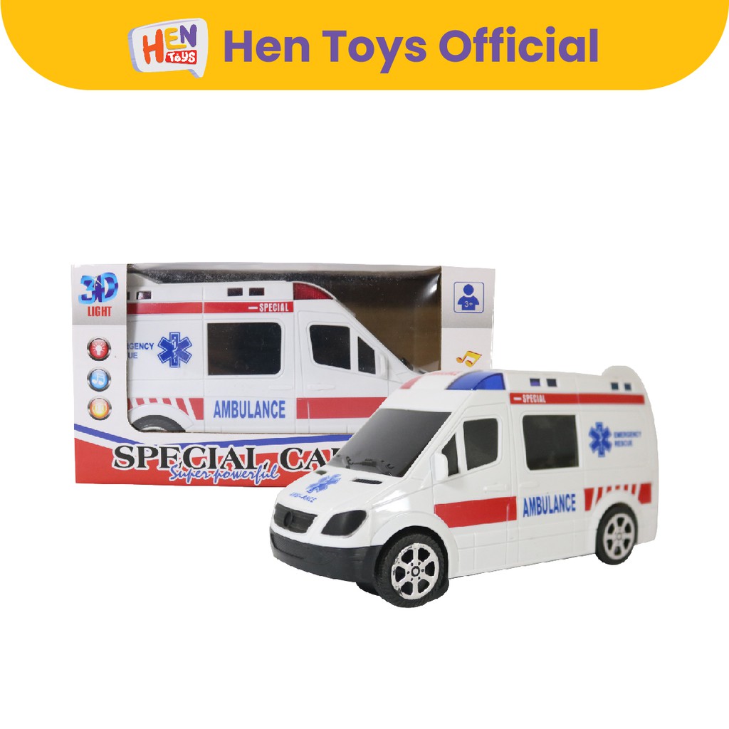 Mainan Mobil Ambulance / Ambulance Toy Car / Mainan Mobil-mobilan / Mainan Anak/Ambulance Lampu 3D