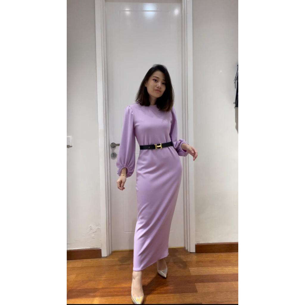 longdress muslim scuba full +FREE BELT H/Gamis wanita JessicaCollecton 643#