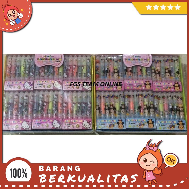 

Mainan Anak Kecil Spidol Mini Set Karakter Hello Kitty Dan Tsum Tsum Stabilo Warna Warni Edukatif