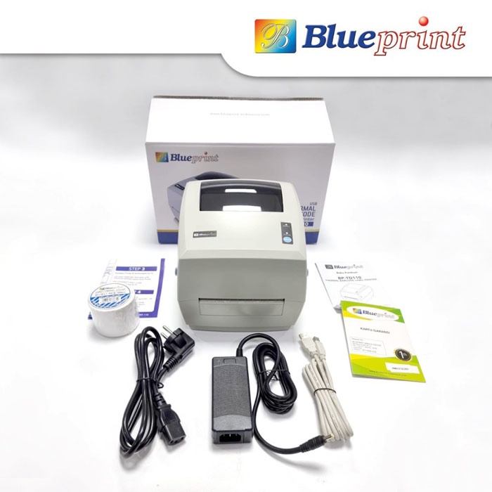 Blueprint Printer Thermal Barcode Label Resi A6 USB BP-TD110