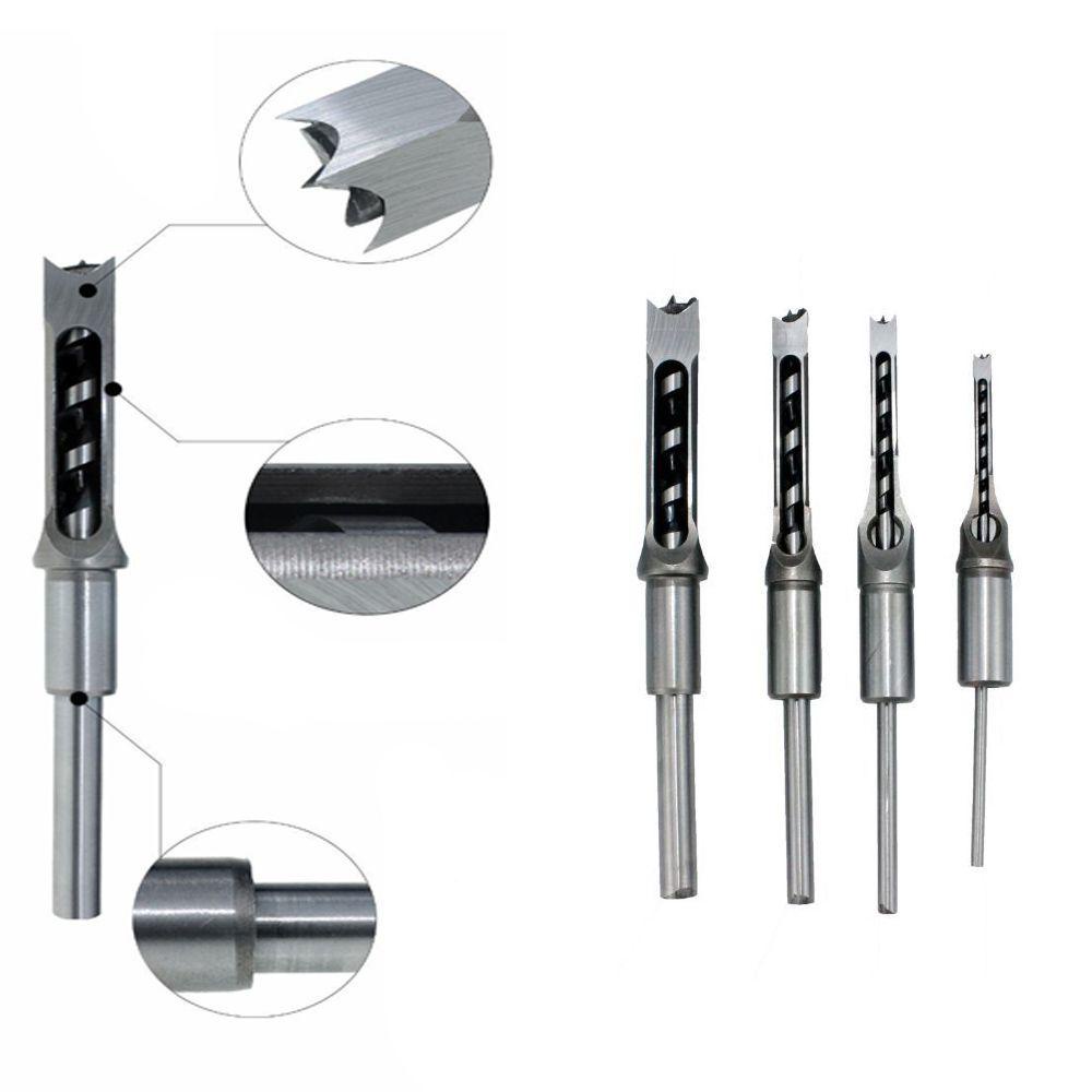 Populer Fleksibel Shaft Square Auger Woodworker Grooving Mortising Drills Extended Saw Tenon Mortise HSS Twist Drills