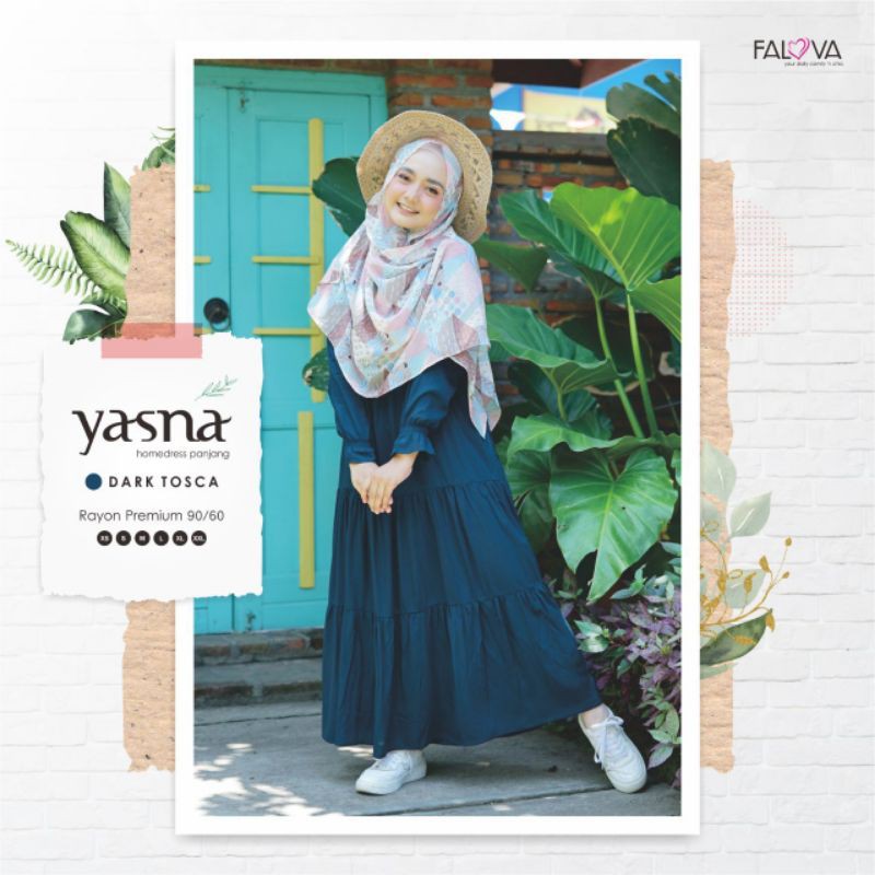 GAMIS YASNA BUSUI POLOS RAYON CASUAL BY FALOVA