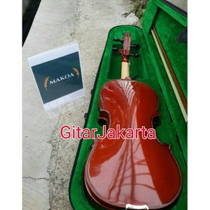 Biola Akustik Merk Makoa Ukuran 4/4 Bonus Hardcase Bow Bridge Rosin Buat Pemula Belajar