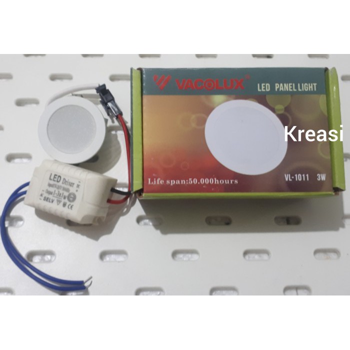 LAMPU LED DOWNLIGHT 3W / 3 WATT VACOLUX VL-1001 - KUNING