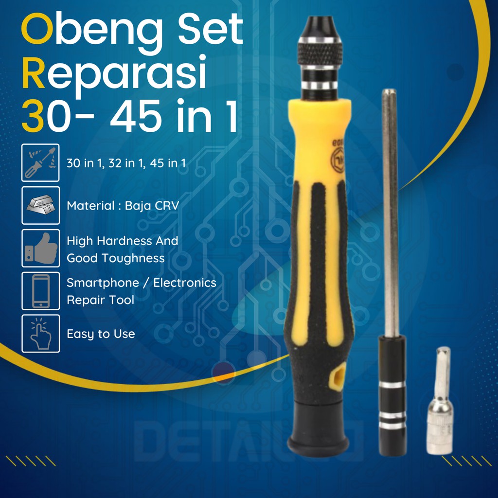 Obeng Set Kecil Mini Listrik Multi Reparasi 32 45 in 1 Baja Magnetik
