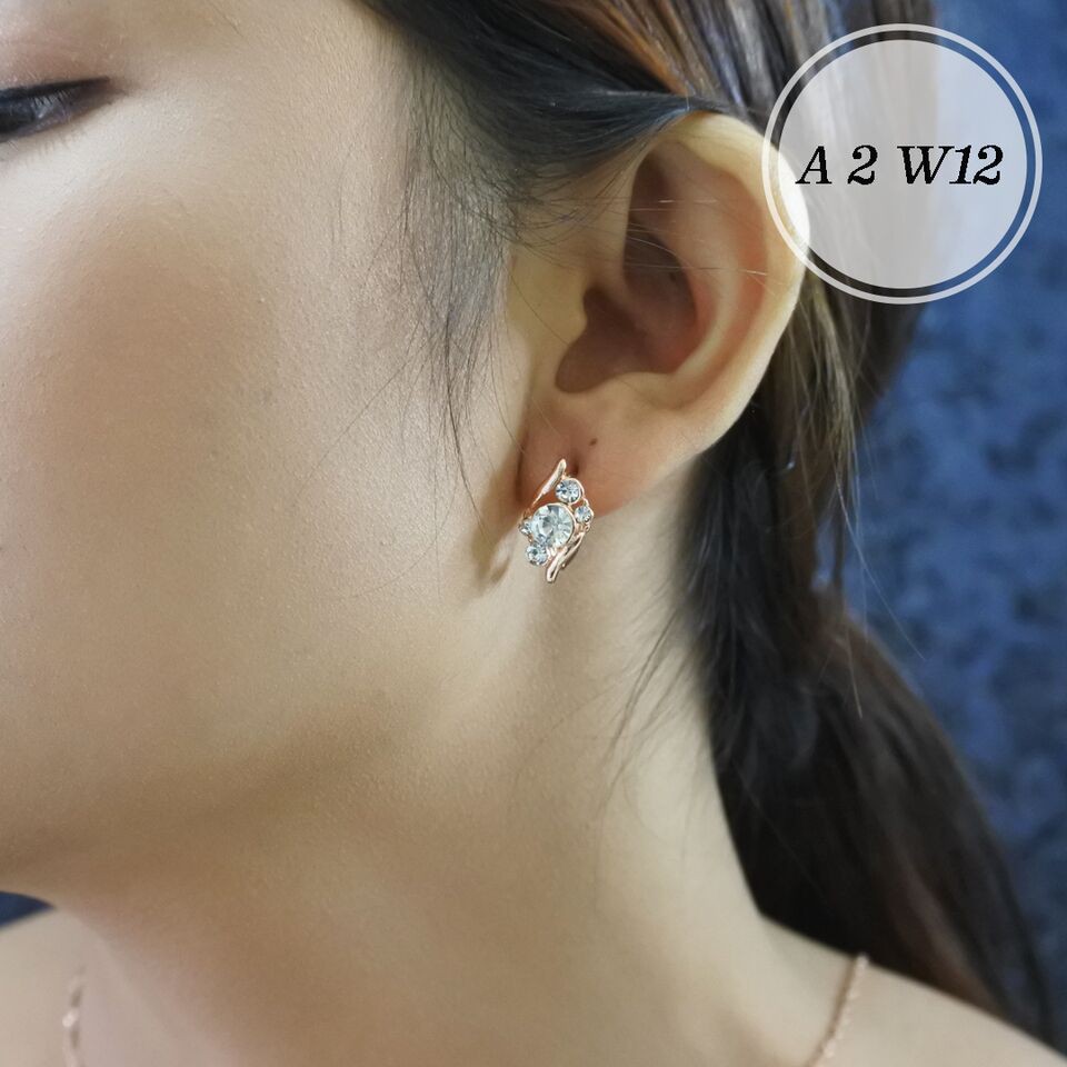 Anting A02W Cantik Murah Berlian Imitasi Elegan Pesta Pernikahan