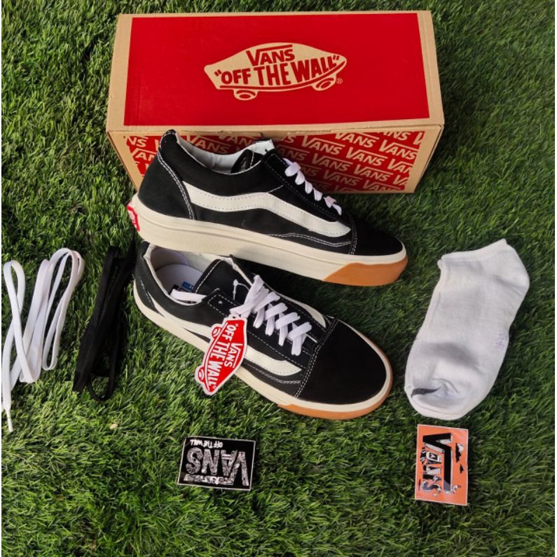 SEPATU PRIA VANSS OLDSKOOL BLACK WHITE BEMPER GUM OG WAFLE DT BNIB MADE IN CHINA PREMIUM IMPORT SEPATU WANITA SEPATU SNEAKERS