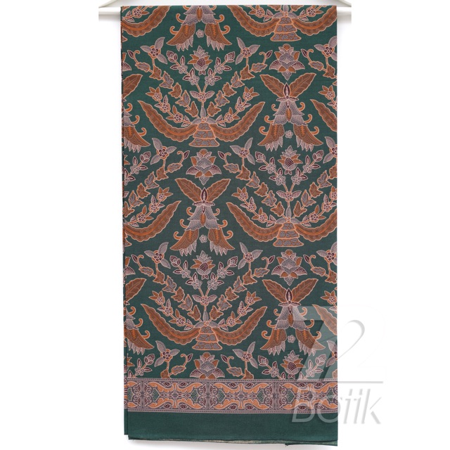 JARIK BATIK Premium Bahan Katun Motif Kembang Warna Hijau Ijo 723010 Cap 72 Kain Jarik Jarit Samping