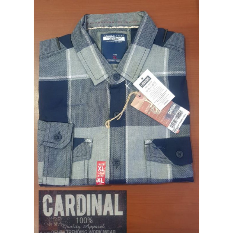 kemeja pria lengan panjang cardinal..