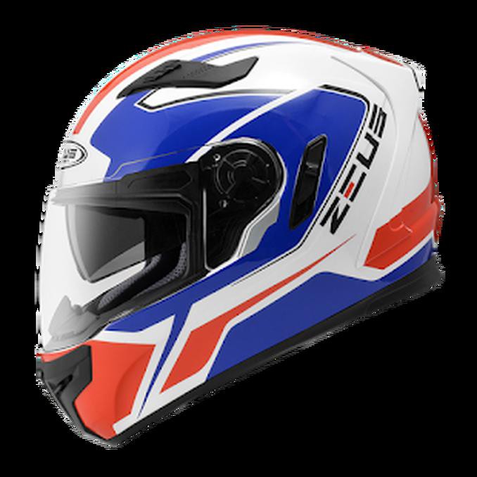 Helm Zeus ZS813 AN6 White/Blue - Fullface Double Visor