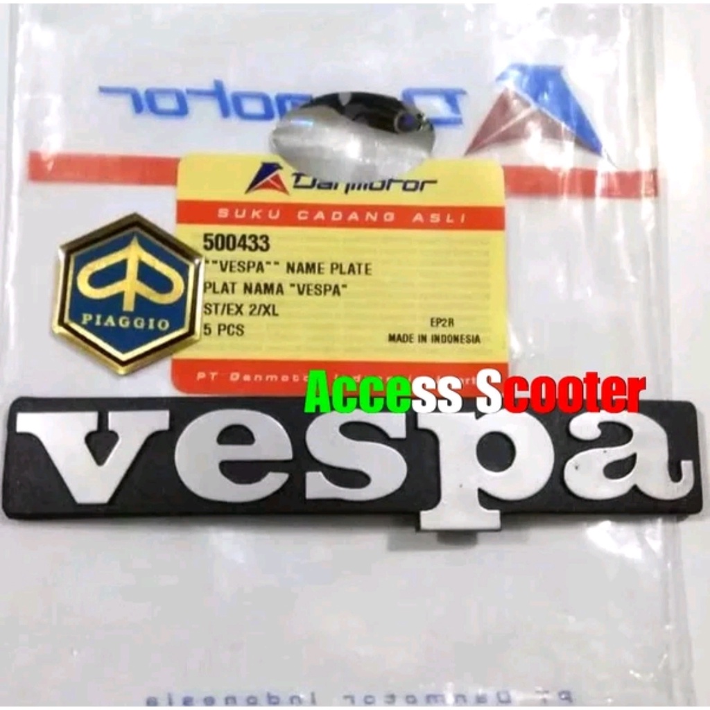Emblem Merk Merek Vespa Tempel Untuk Vespa Excel ORI Danmotor