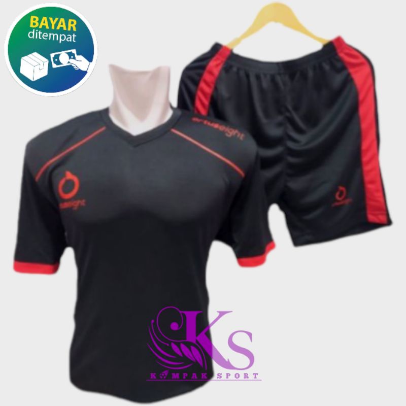 Ortus: Jersey Ohlaraga Remaja Dewasa Pria Wanita Baju Sepak Bola Futsal Voli Badminton Tenis Volley Bermotif Strip Polos