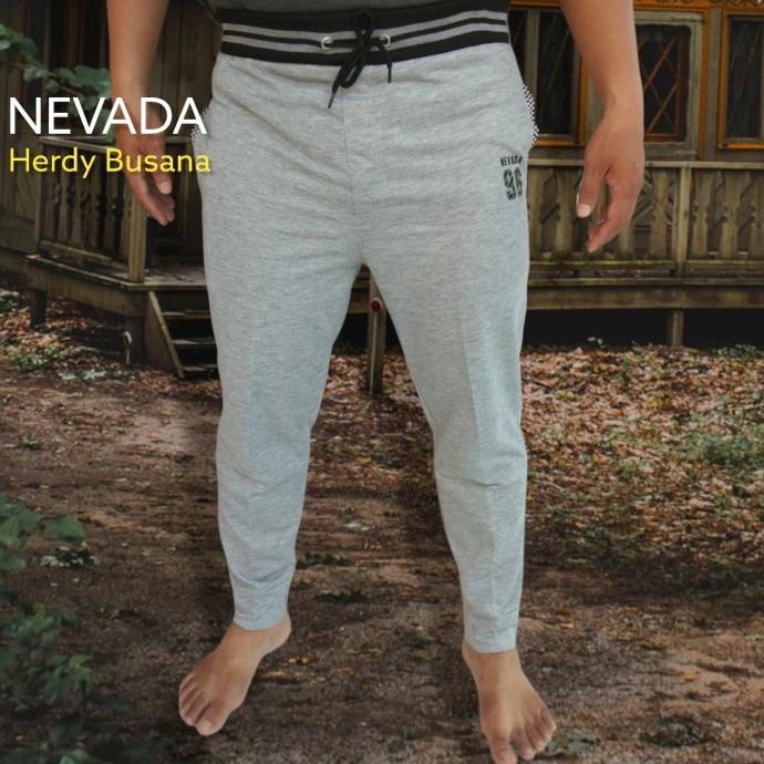 celana panjang training pria nevada gray original