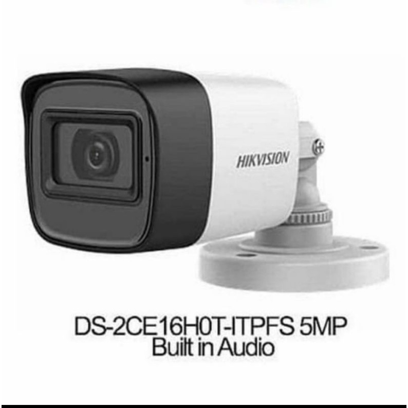 kamera cctv outdoor 5mp hikvision suara ds-2ce16hot-itpfs