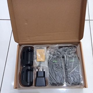 HT WLN KD-C1 (1 BOX isi 2 HT) Fullset  + FREE 2 Headset Walkie Talkie Handy Talky | H T W LN KD C1 Single Band Walky Talky Handie Talkie | Hate WILAN Single-Band KD c 1 | Toko Radio Komunikasi