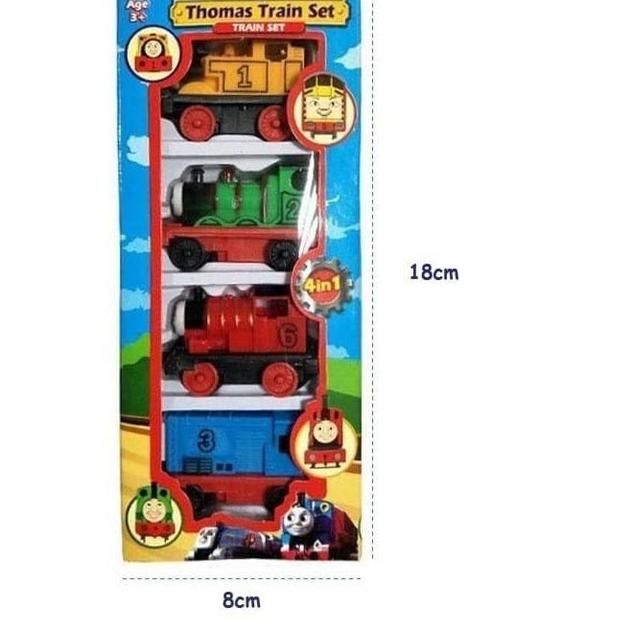RYSBR PROMO 311 Mainan Anak Isi 4 PCS Set Mobil Kereta Api Thomas & Friend PullBack / Train Play Set