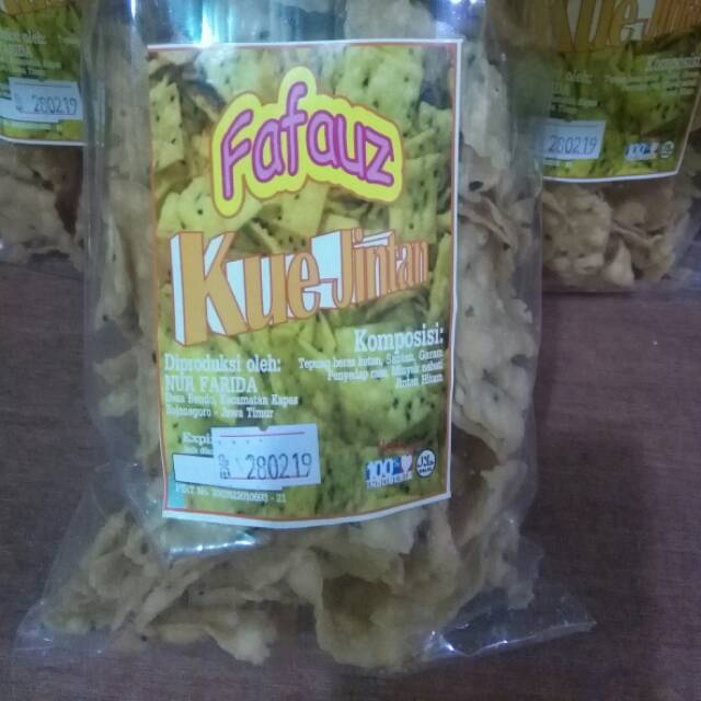 

Kue jinten hitam cemilan gurih 150g