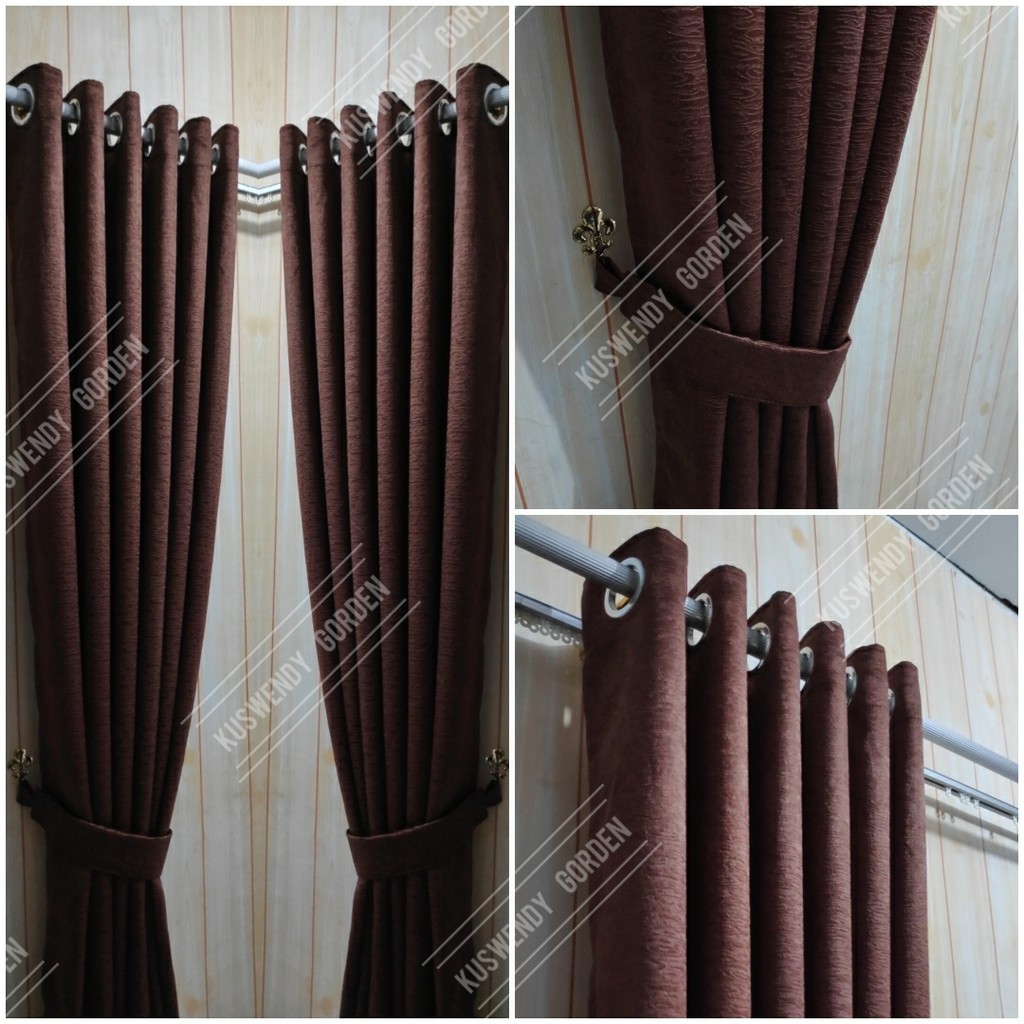 Gorden Blackout Embos 150 x 225 cm Tinggi 2.25 meter Hordeng Polos Jendela Pintu Tirai Minimalis