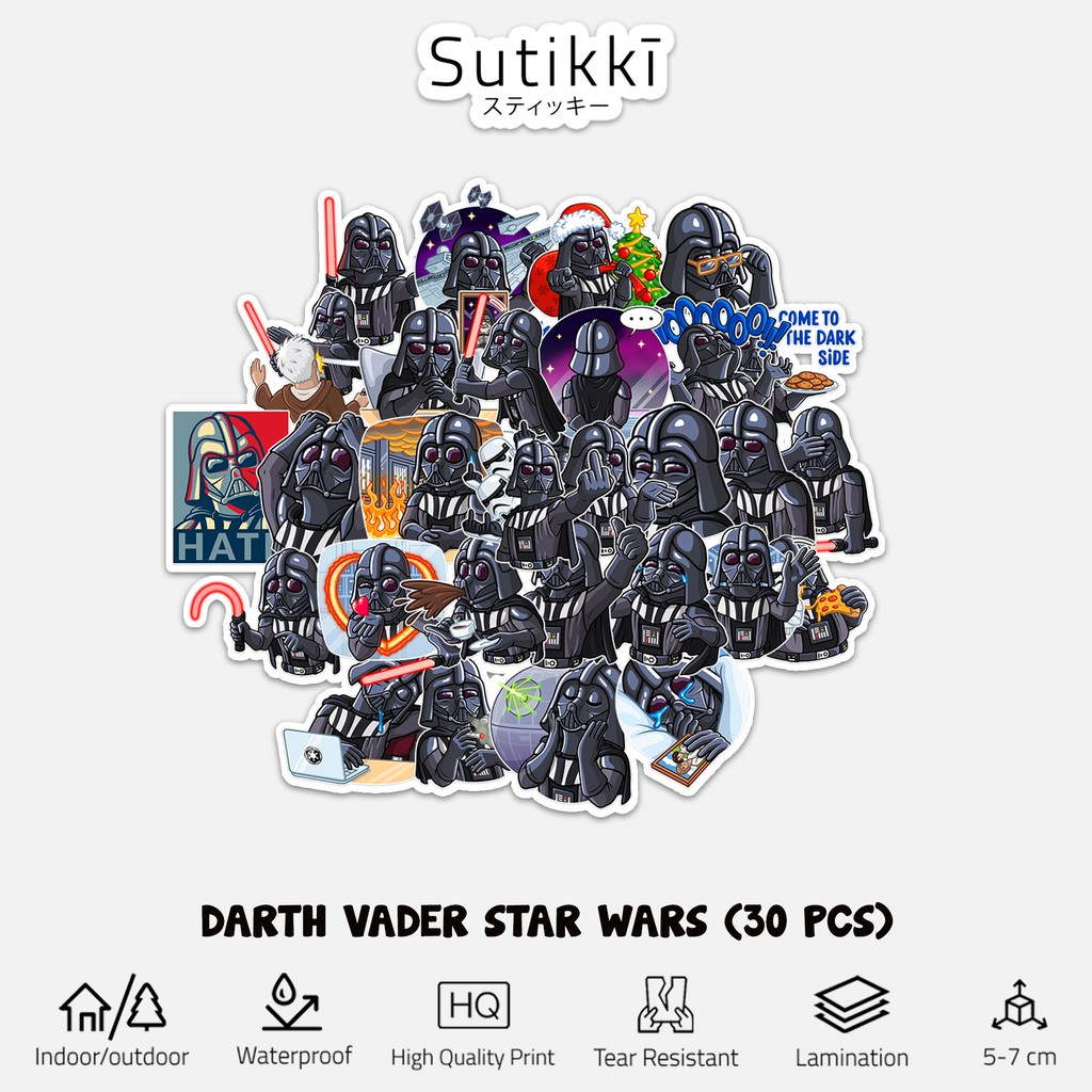 Sutikki | Sticker Star Wars Darth Vader Anakin Skywalker Stiker Laptop Vinyl Sepeda Mobil