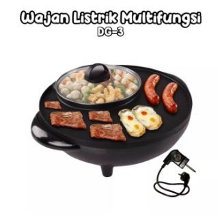 Electrik Pot Steamboat &amp; Grill Pan Bbq Shabu Elektrik Peralatan Dapur Penggorengan-Alat Panggang Worldhome66