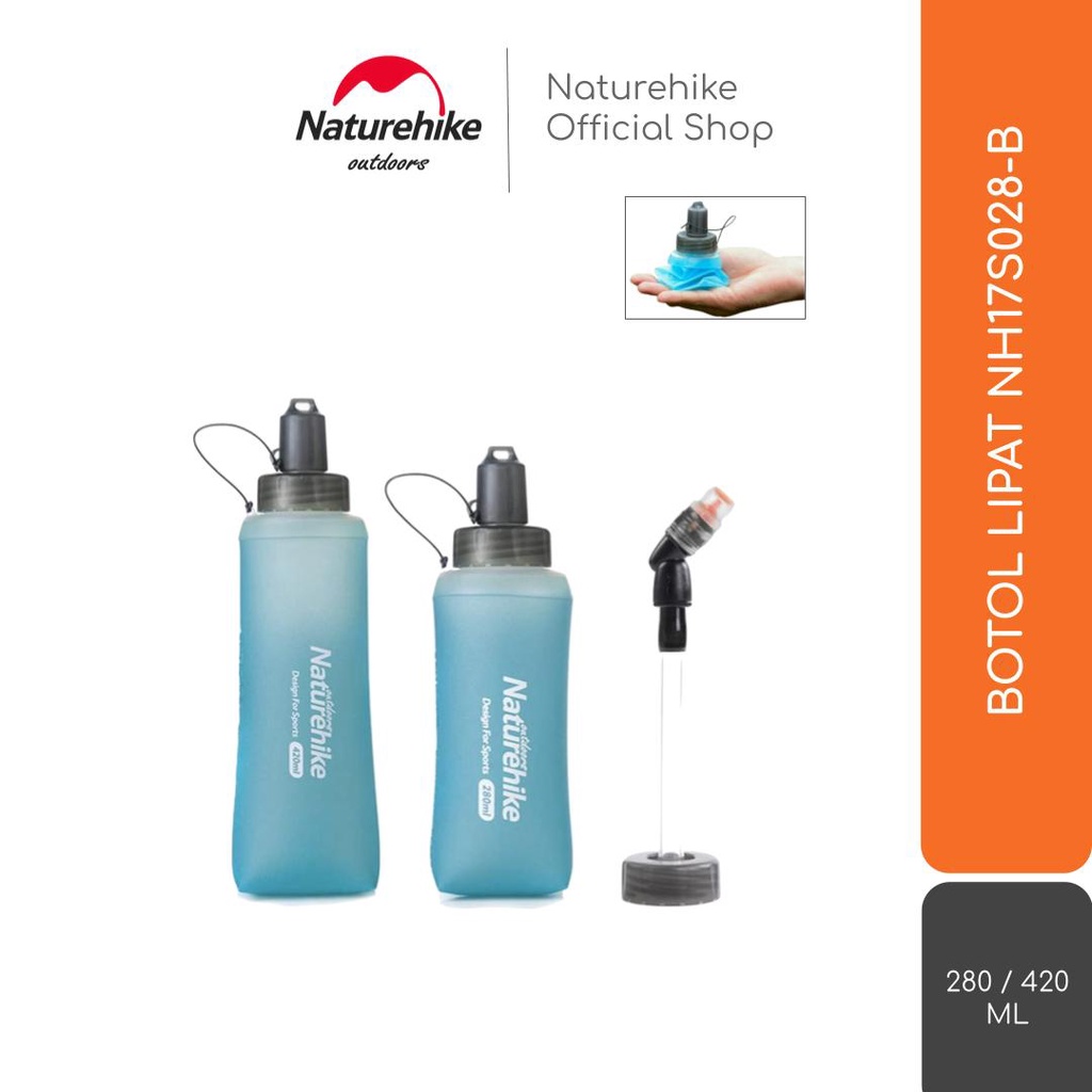 Naturehike Botol Lipat 280 - 420 Ml Nh17S028-B Minum Hiking Camping
