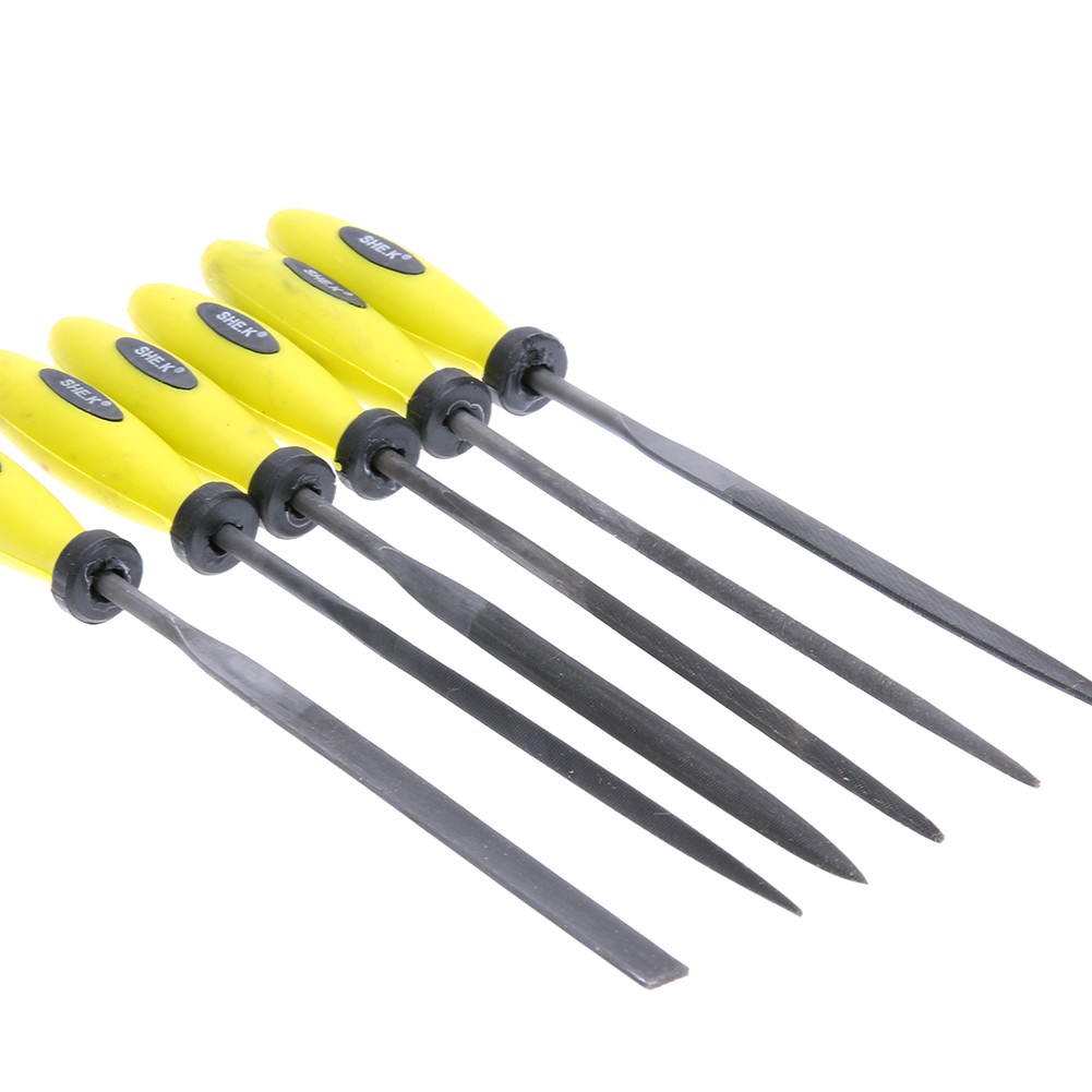 6pcs Precision Aluminum File Mini Assorted Rasp Diamond Needle Repair Tool Set