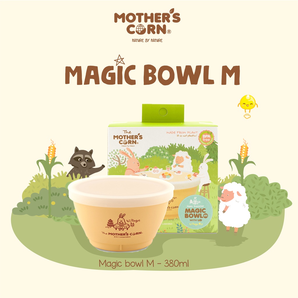 Castle - Mothers Corn Magic Bowl Ukuran M With Lid - Mangkok MPasi Bayi with Penutup - Mangkok Sup + Tutup