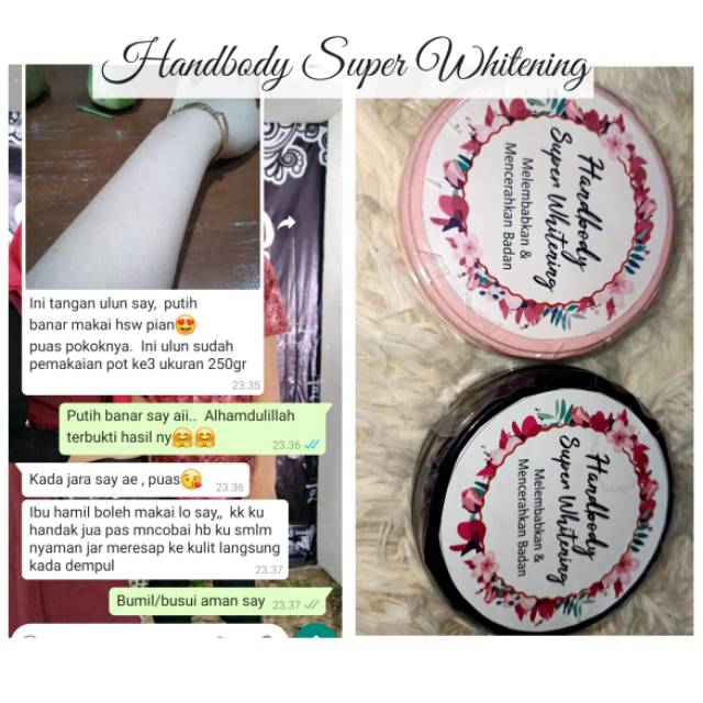 Hsw Handbody Super Whitening Shopee Indonesia