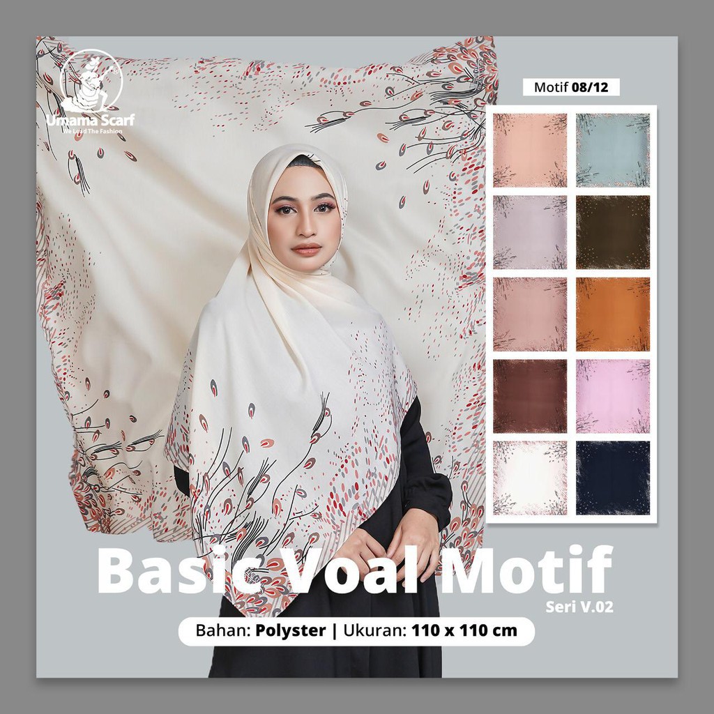 AV - JILBAB SEGI EMPAT MOTIF PREMIUM / KERUDUNG MOTIF RANDOM