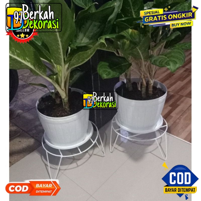 standing pot ram jumbo diameter 30cm tinggi 15cm/ standing pot besi