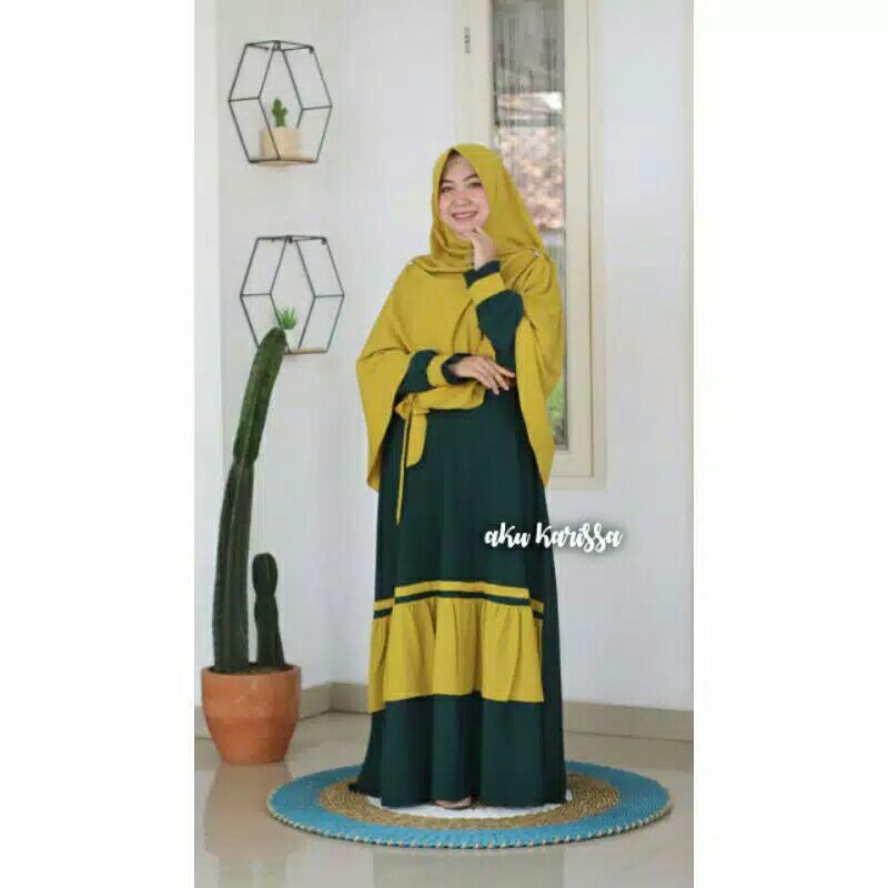 gamis aku karissa Itycrepe set jilbab