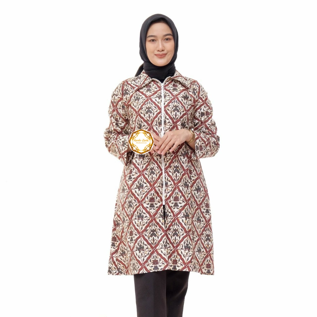 Andini Tunik Original Batik Kombinasi Moscrepe