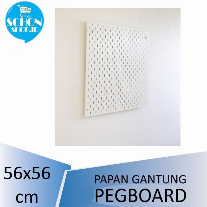

Silahkan Order] Rak Dinding Papan Berlubang Papan Dengan Gantungan PegBoard 56x56