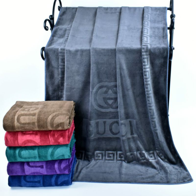 Handuk Polos Warna Embos / Handuk Gucci Microfiber / Handuk Mandi Besar Menyerah Air