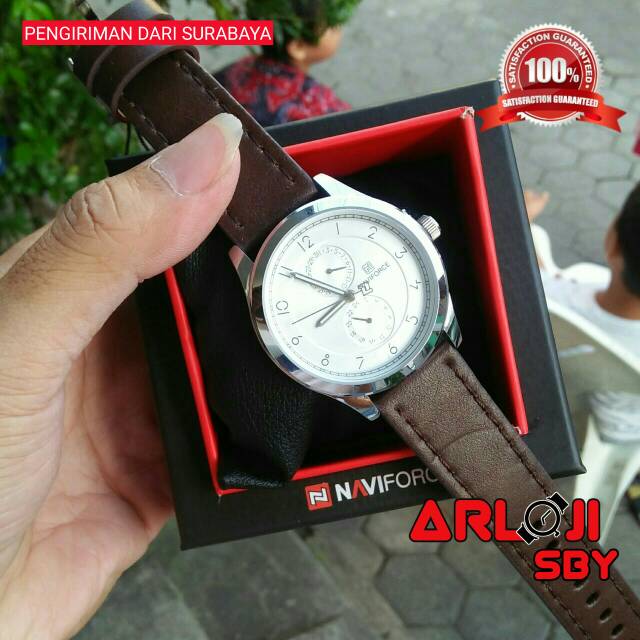 Jam pria Naviforce NF 3004 original tahan air