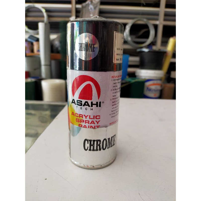 Cat semprot chrome kilap. cat spray pilox hasil chrome kilap