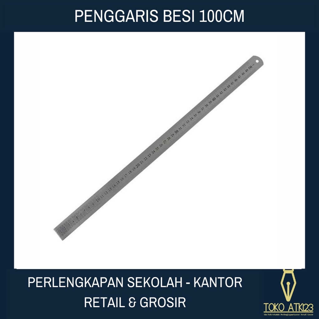 Penggaris Besi Stainless 100 cm