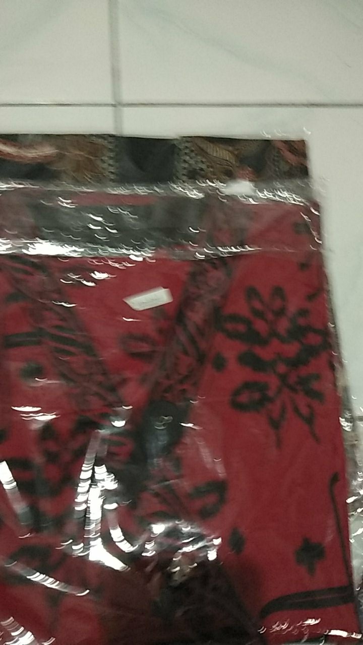 Atasan Blouse Batik Wanita Lengan Panjang Model Kimono Warna Merah Edisi Imlek, 262 Ado#