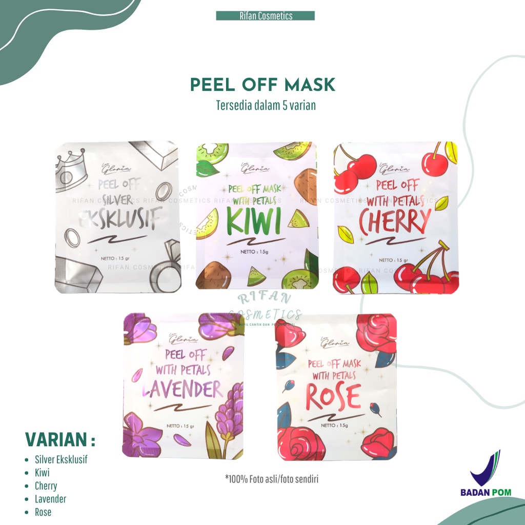 Peel Of Mask Lea Gloria 15gr / Masker Wajah/ Masker Kecantikan/ Masker BPOM/ Skincare/ Perawatan Dir