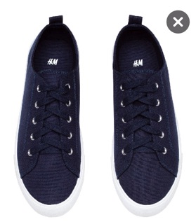 SEPATU SNEAKERS H&M TWILL TRAINERS | Shopee Indonesia