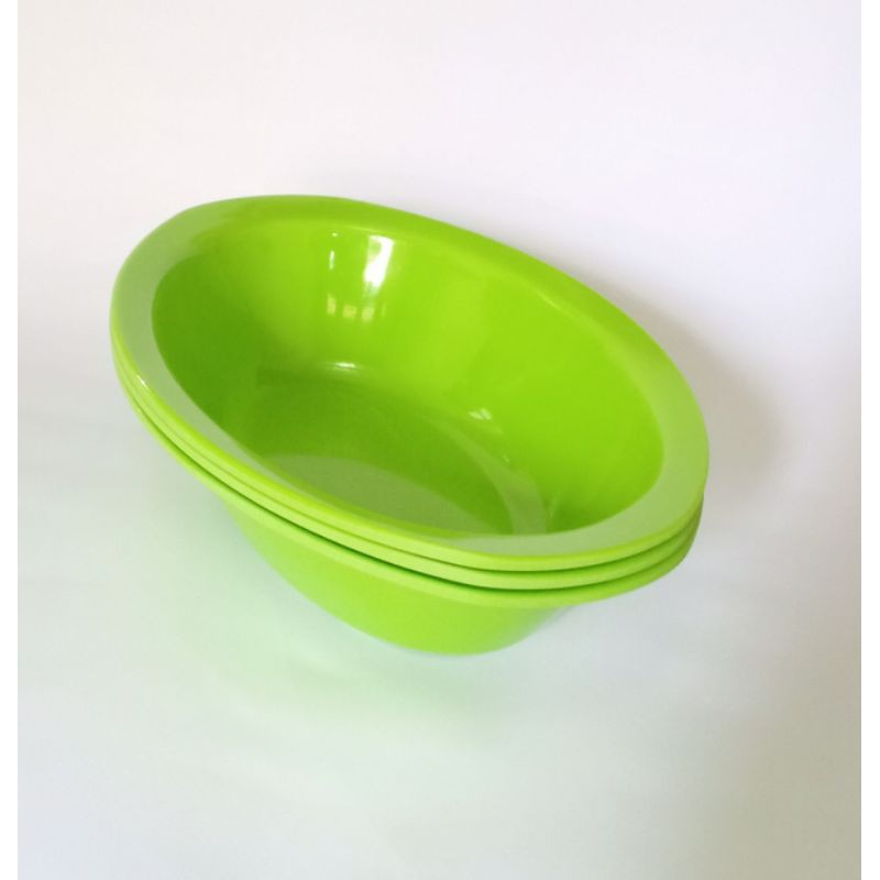 [3 pcs ] mangkuk melamine bentuk oval standar SNI