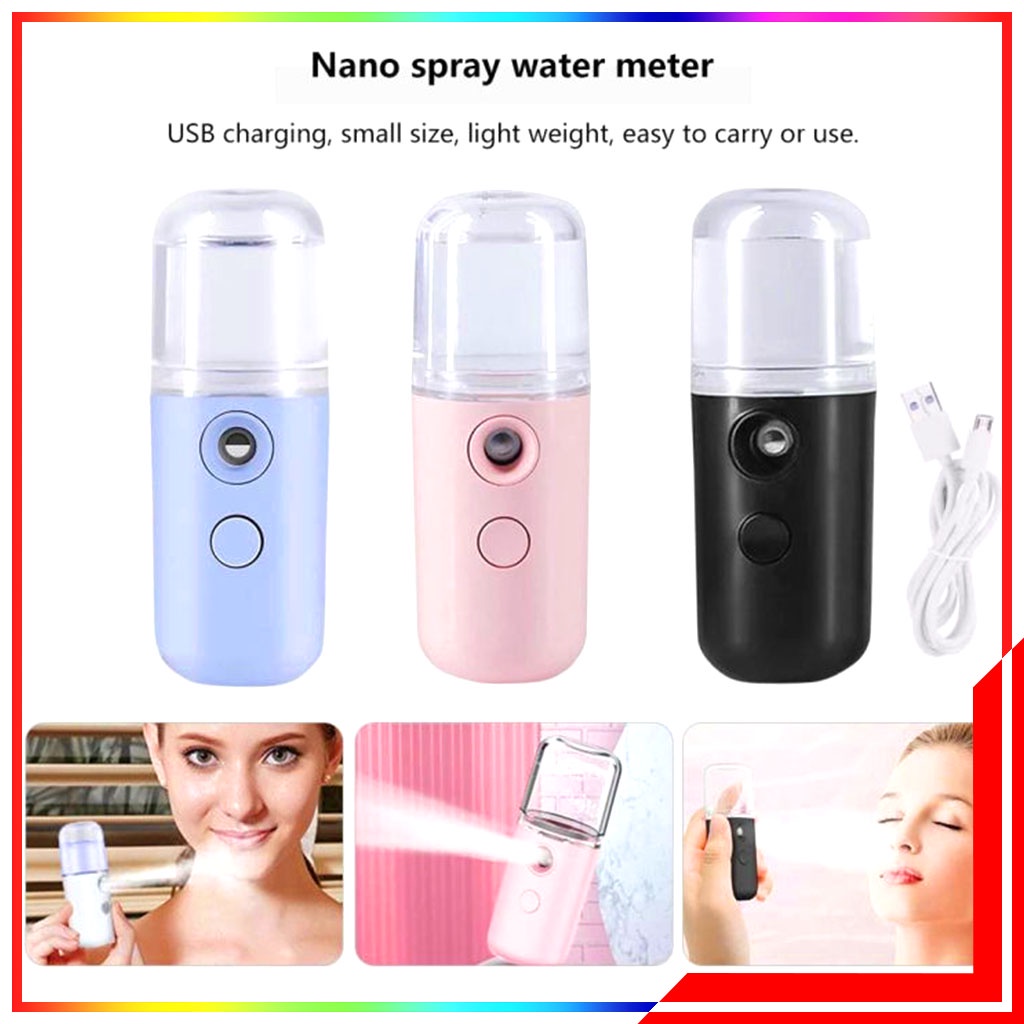Difuser Nano Spray Perawatan Wajah / Pelembab Wajah Nano Spray Portable Mini Usb / Mist Sprayer Pelembab Wajah